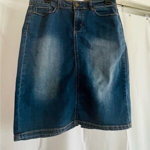 Classic Blue Denim Skirt